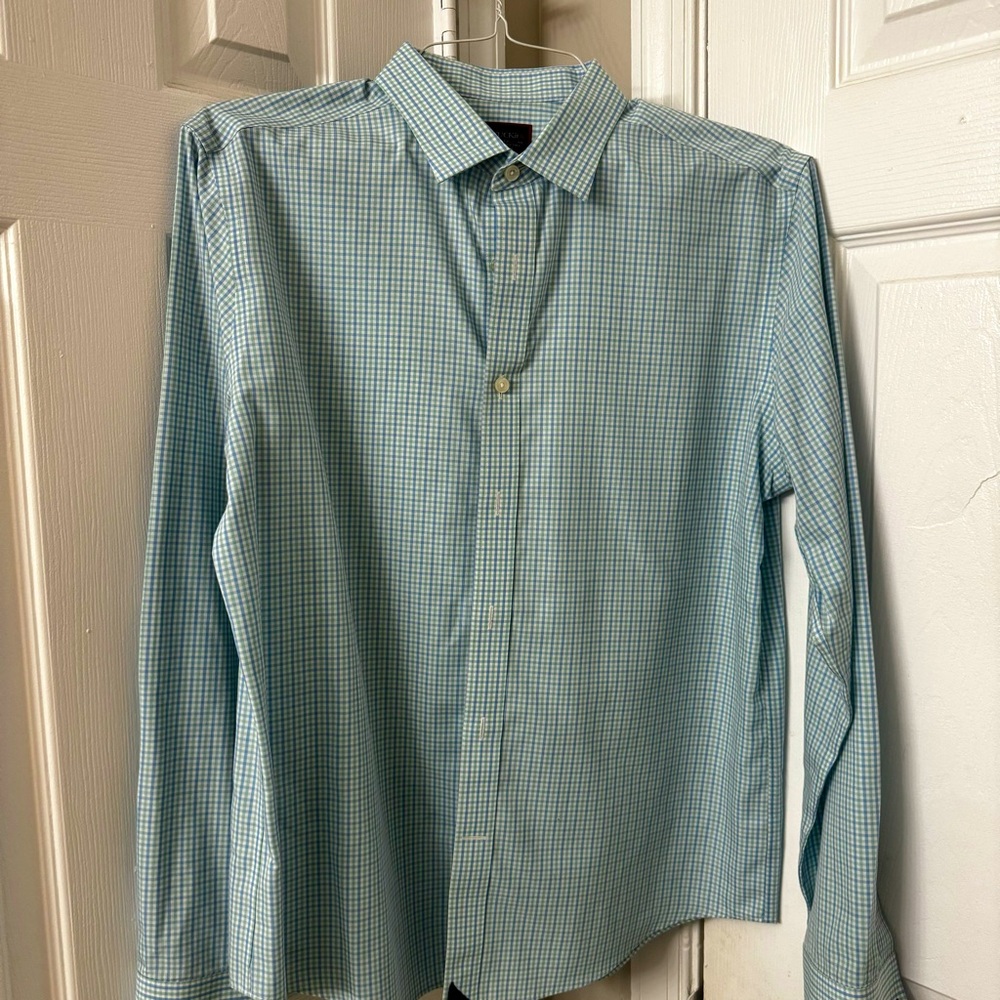 UNTUCKit Men’s Light Green Button-down Shirt| Size Large
